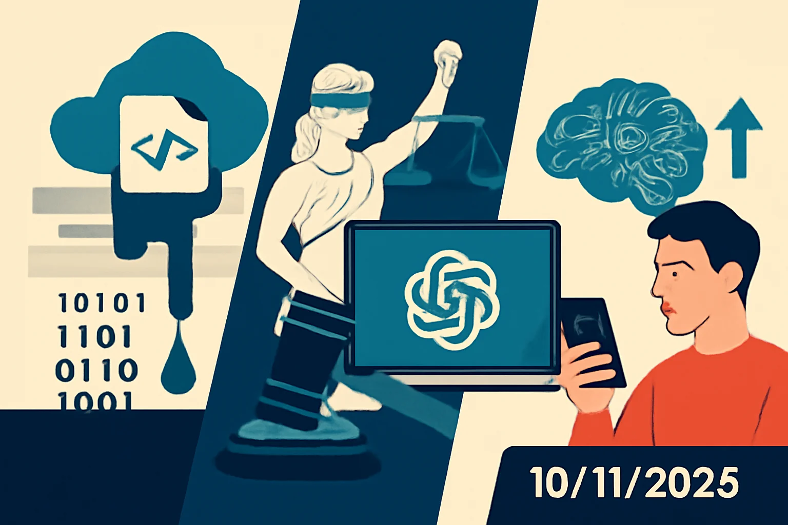 Novidades de inteligência artificial: correções a vazamentos de metadados, processos contra ChatGPT e o avanço da IA on-device em 10/11/2025