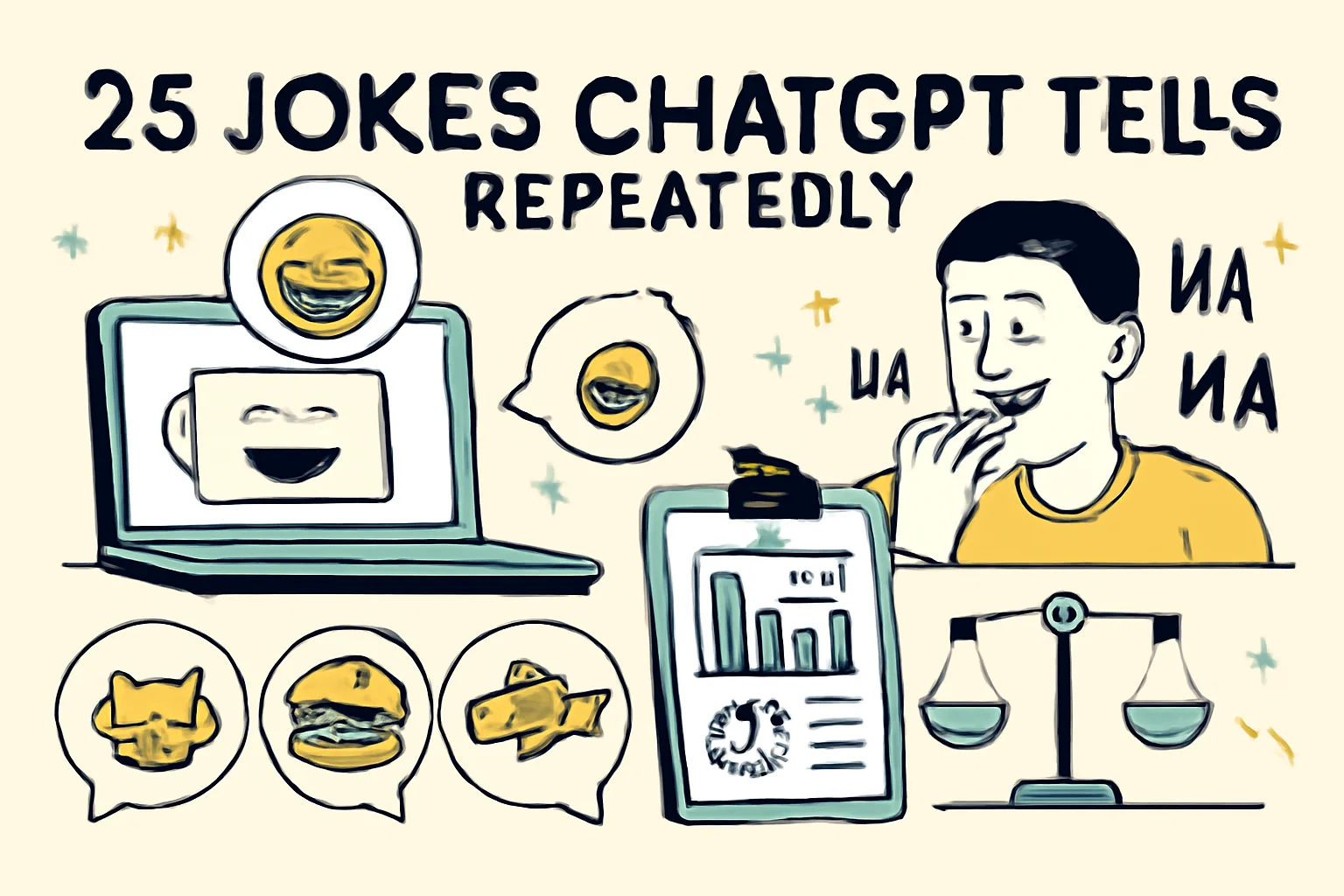 25 piadas que o ChatGPT conta repetidamente: estudo mostra padrões e limitações do humor da IA