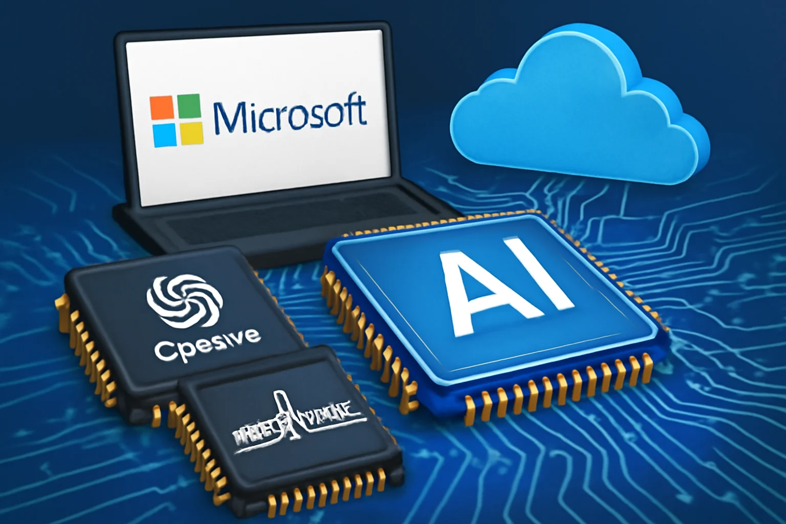 Microsoft usa chips de IA da OpenAI e Broadcom para reforçar sua área de semicondutores e acelerar a nuvem