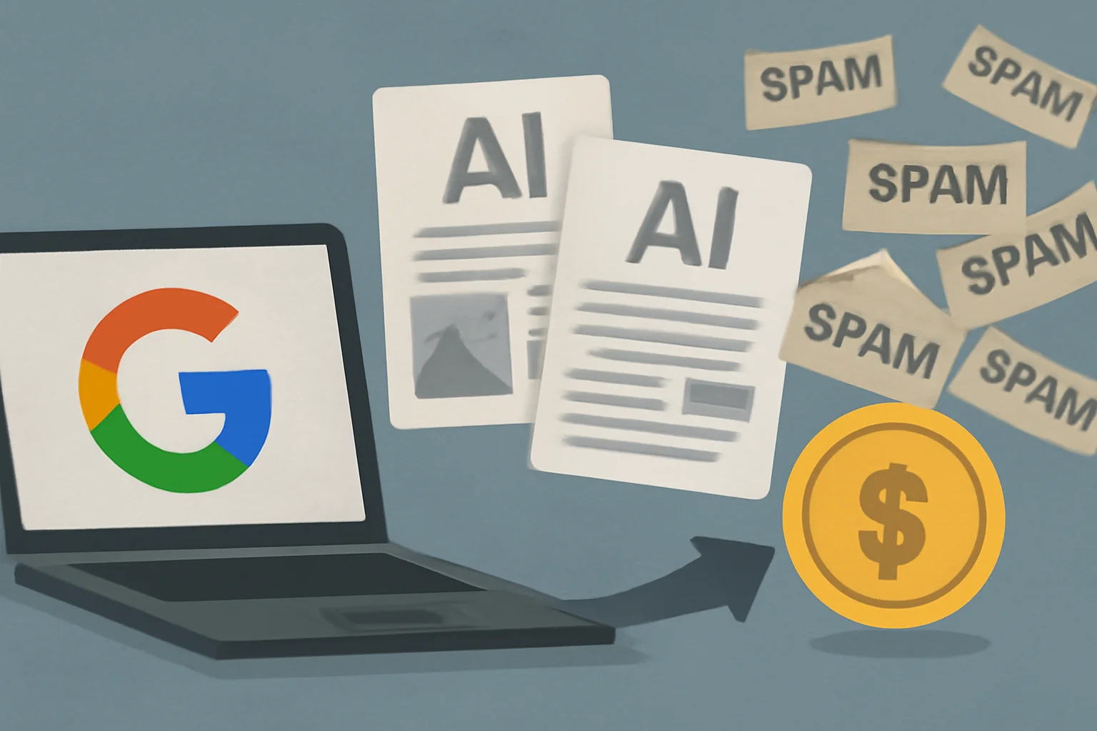 Google lucra com spam de conteúdo gerado por IA, diz estudo