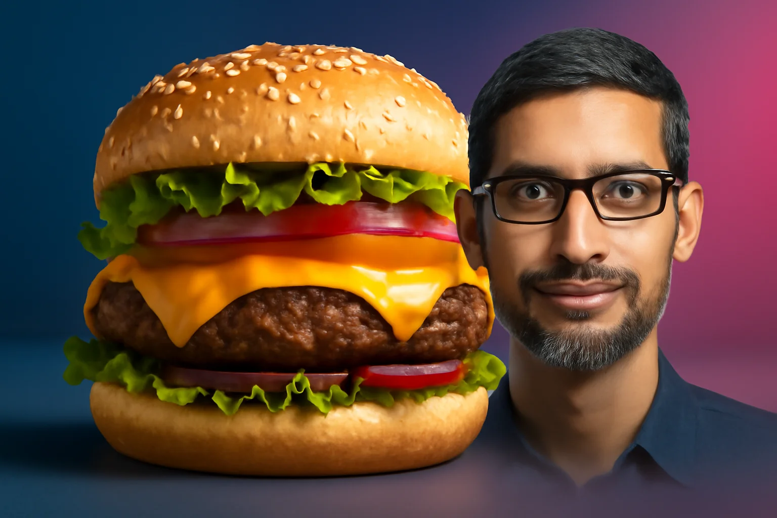 Cheeseburger com IA: o flex de Sundar Pichai que virou símbolo do avanço