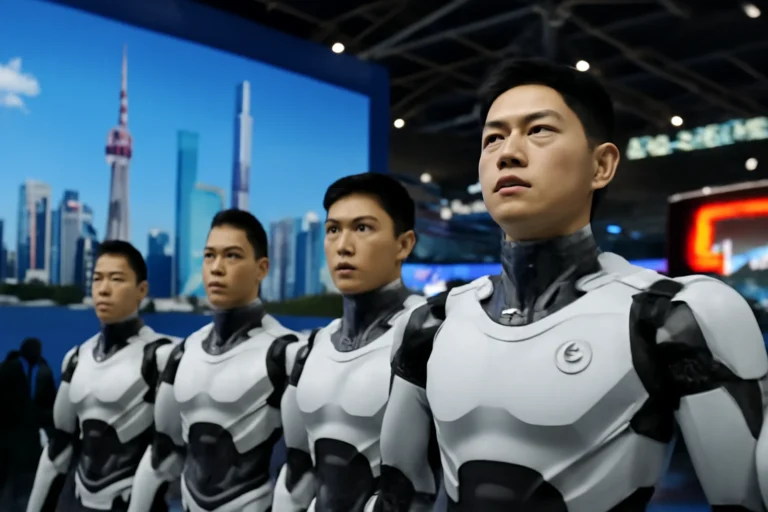 ia da china em ação: robôs humanóides exibem ambição em xangai