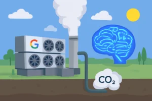 google aposta em captura de carbono para alimentar ia e combater aquecimento global