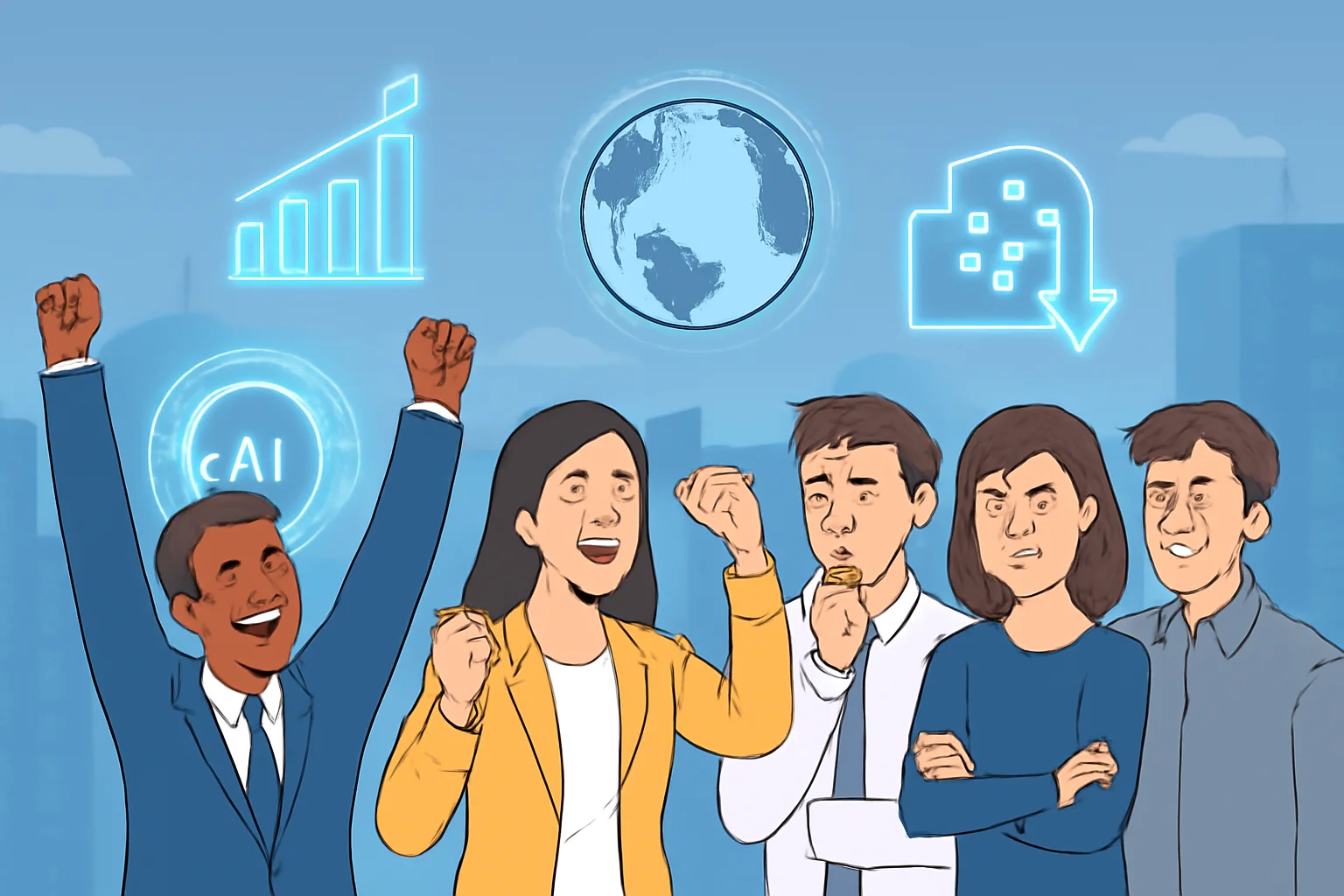 ia: entusiasmo global gera oportunidades e preocupações com empregos