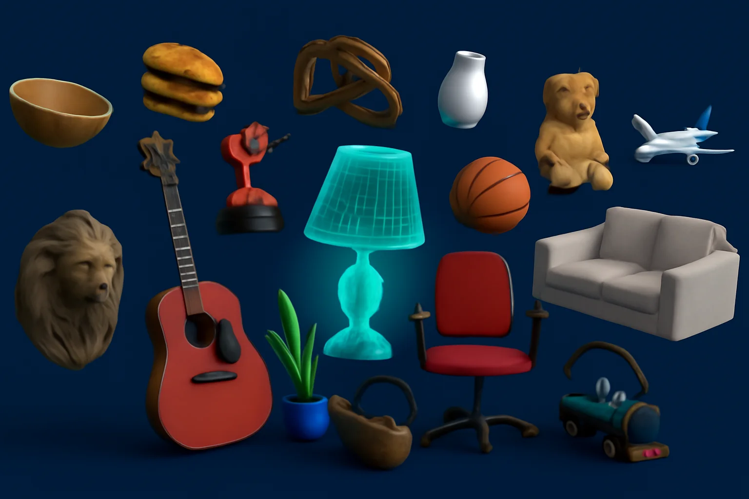 ia generativa 3d: objaverse xl libera 10 milhões de objetos para treinamento