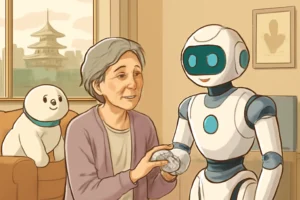 robôs cuidadores no japão: tecnologia contra a crise de demência