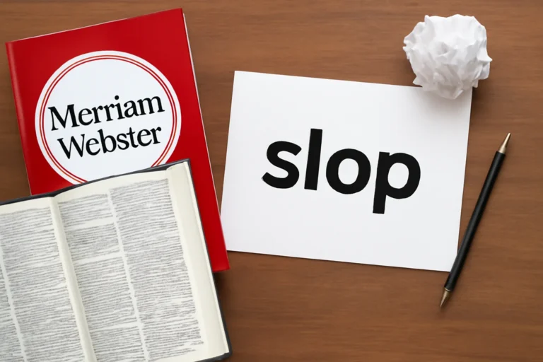 merriam webster elege "slop": a palavra do ano que define o conteúdo de baixa qualidade da ia