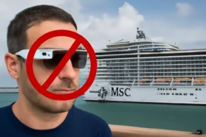 cruzeiros proíbem óculos inteligentes: entenda o motivo da msc