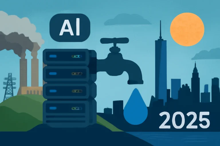 ia consome energia e Água: emissões iguais a nova york em 2025