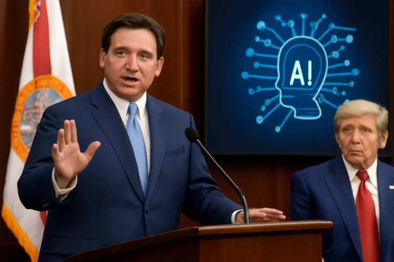 flórida desafia trump: desantis defende direito de regular ia