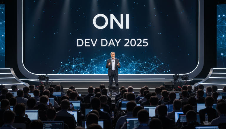 Sam Altman discursando sobre o futuro da IA no Dev Day 2025