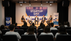 Palestrantes em painel sobre Inteligência Artificial no 12º Startup Day em Presidente Prudente