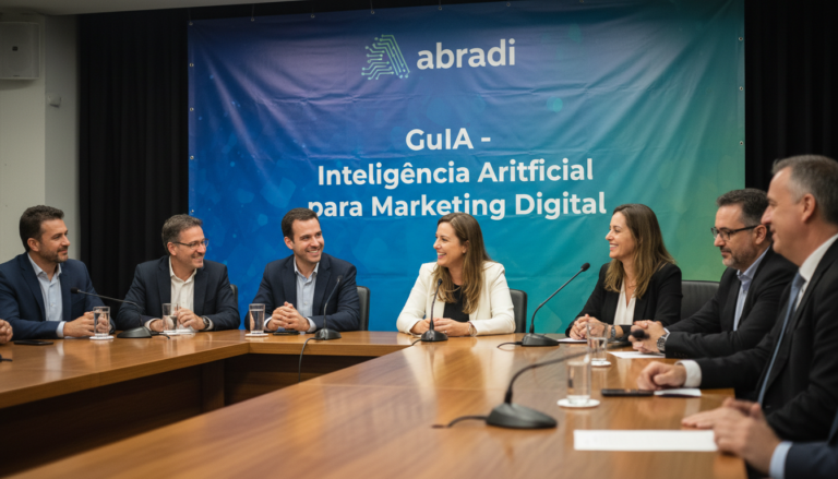 Lançamento do guia de IA para marketing digital pela Abradi