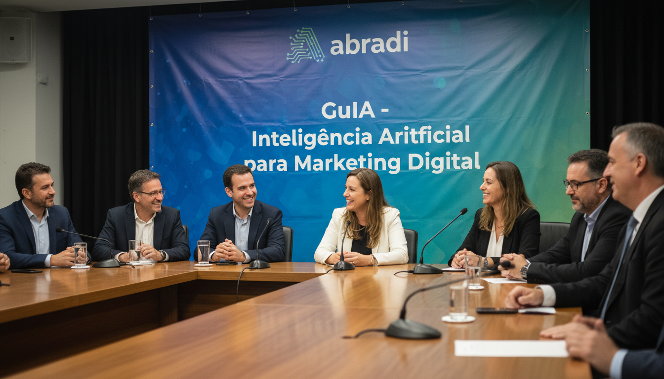 Lançamento do guia de IA para marketing digital pela Abradi