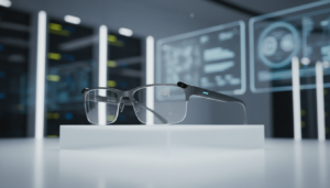 Protótipo de óculos inteligentes da Apple em laboratório
