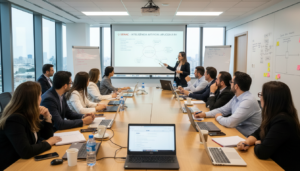 Profissionais de RH participando de workshop sobre Inteligência Artificial ministrado pelo Senac.