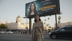 Atriz virtual Tilly Norwood em Hollywood, gerando polêmica na indústria cinematográfica