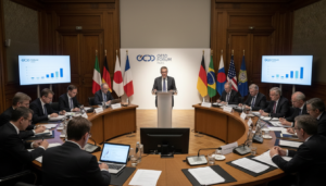 Representantes da CGU apresentam avanços no combate à corrupção e no uso de inteligência artificial em fórum global da OCDE em Paris.