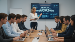 Profissionais engajados em imersão prática sobre Inteligência Artificial no CIEMG.