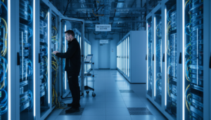 Centro de dados moderno do Google na Bélgica com foco em IA e cloud