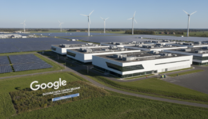 Data center do Google na Bélgica com painéis solares e turbinas eólicas