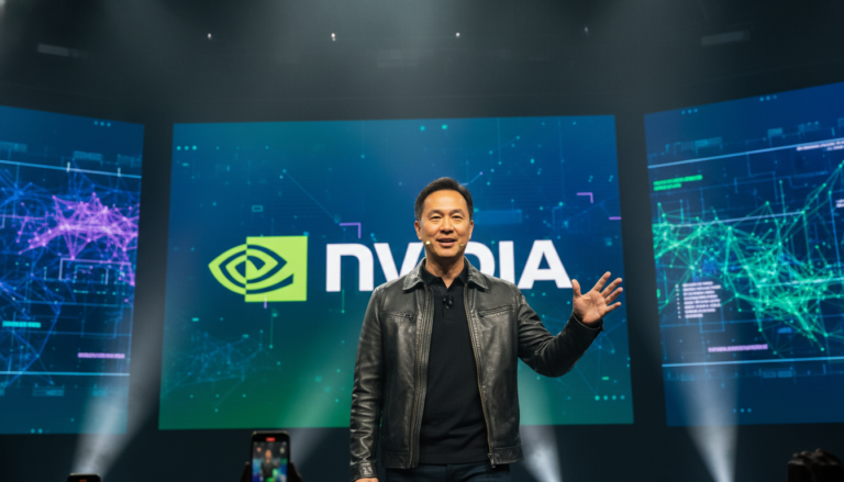 Jensen Huang, CEO da Nvidia, prevendo receita de US$ 1 trilhão em chips de IA