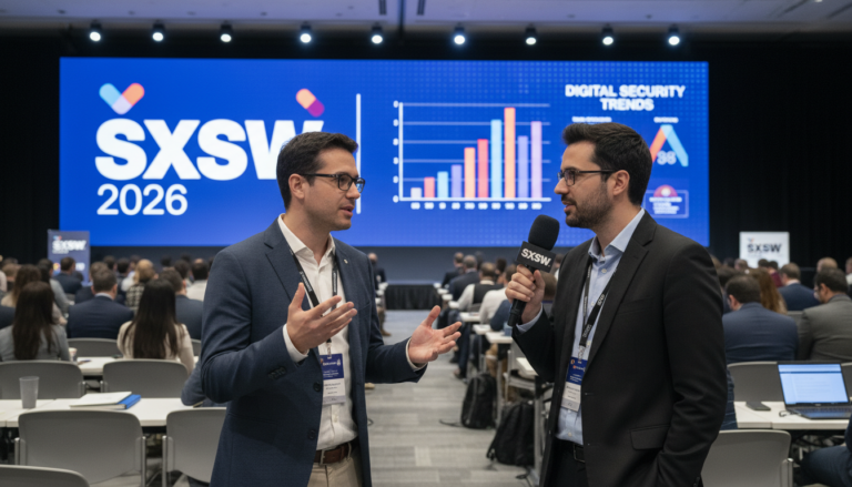 Davi Reis da Unico em entrevista exclusiva no SXSW 2026 sobre fraudes com Inteligência Artificial.