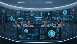Centro de controle de usina nuclear com ferramentas de IA da Microsoft e NVIDIA