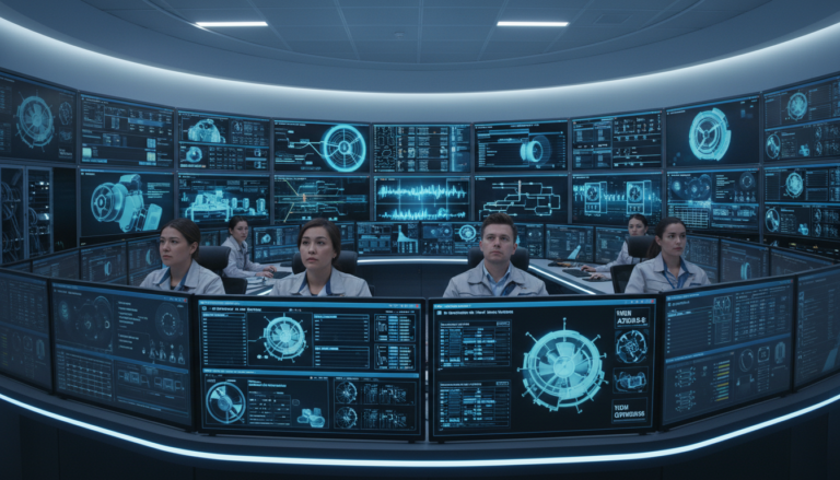 Centro de controle de usina nuclear com ferramentas de IA da Microsoft e NVIDIA