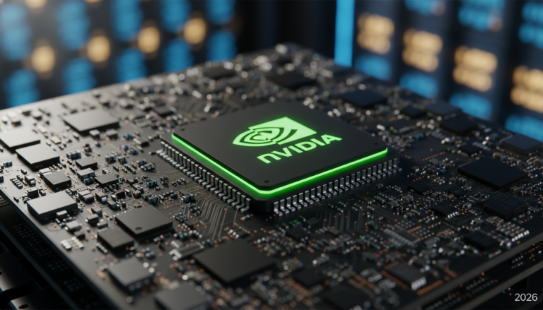Chip de processador Nvidia para inferência de IA.