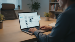 Pessoa usando ChatGPT para fazer compras online de forma integrada.