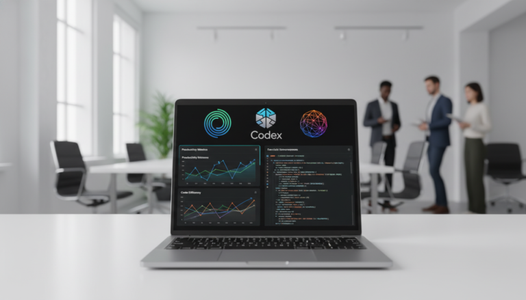 Laptop exibindo o superaplicativo da OpenAI com ferramentas integradas como ChatGPT, Codex e Atlas.