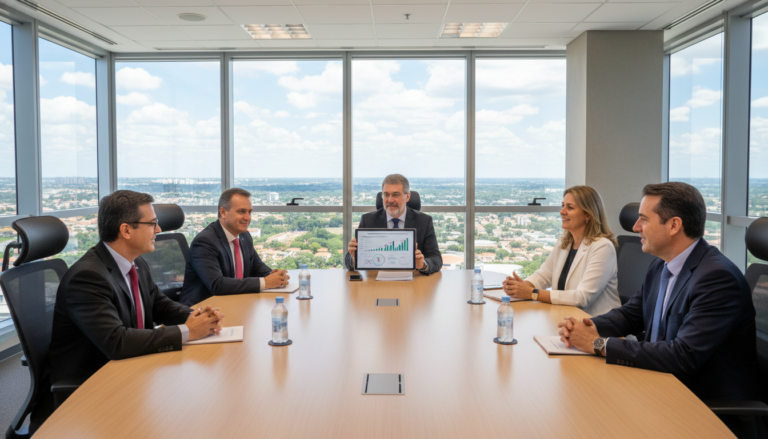 Representantes da Secretaria da Fazenda de São Paulo e da Prefeitura de Jundiaí discutem o uso de Inteligência Artificial em gestão tributária.