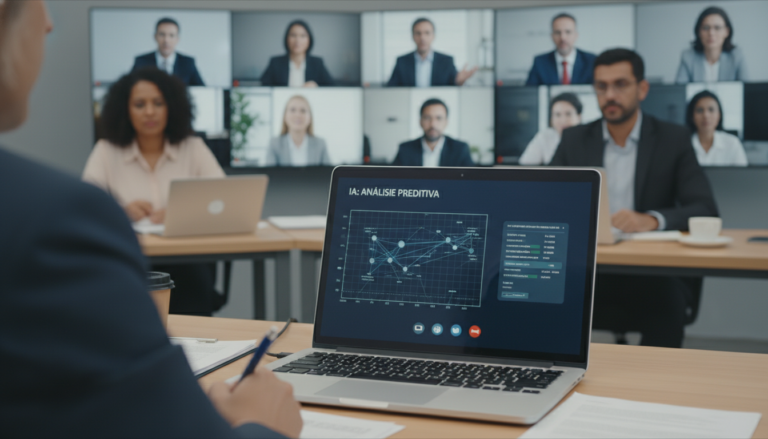 Servidores públicos participando de curso online sobre inteligência artificial.